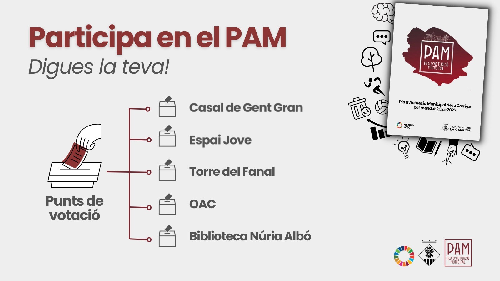 Fes la teva aportació al PAM!