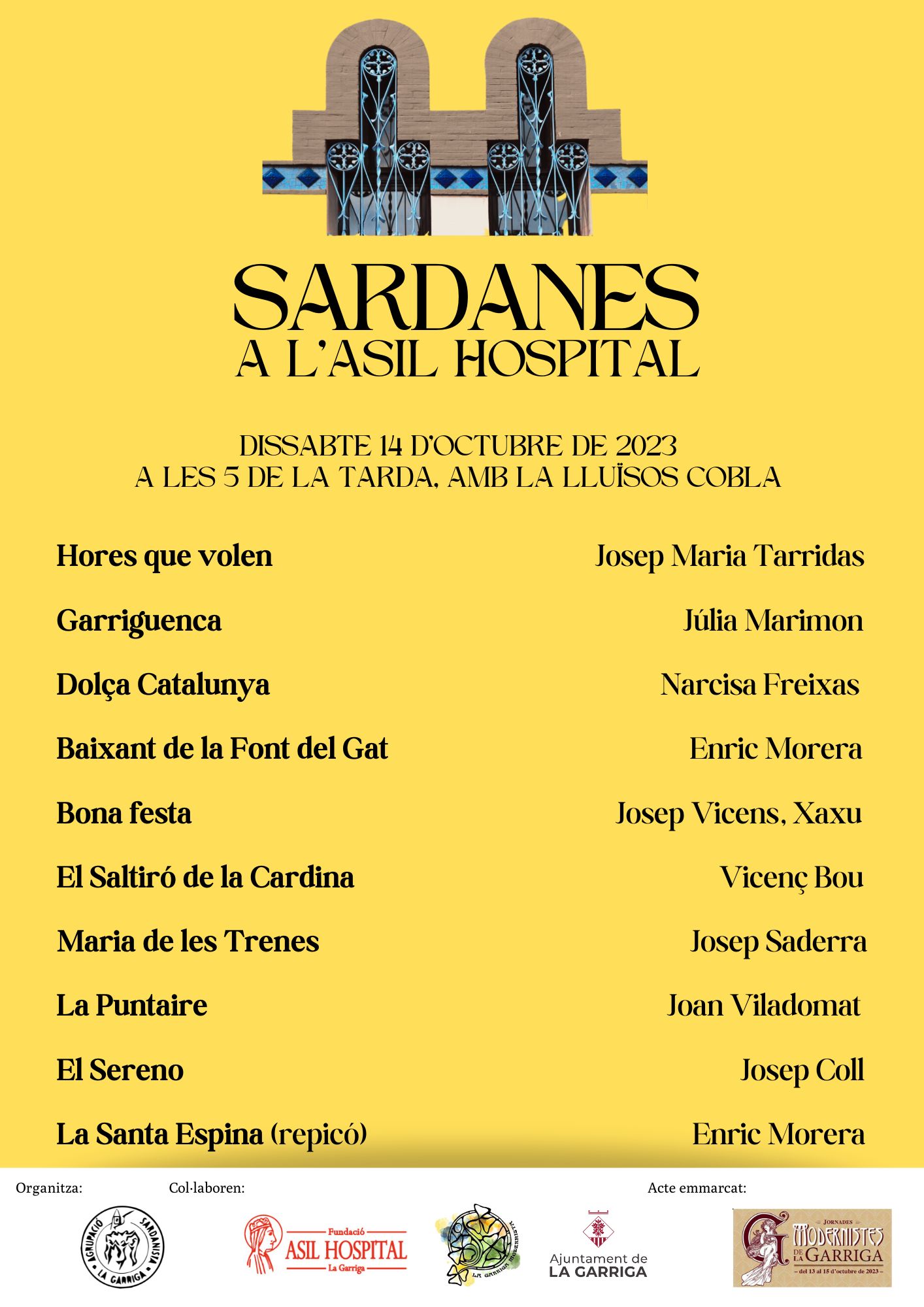 Ballada de sardanes modernista a l'Asil Hospital