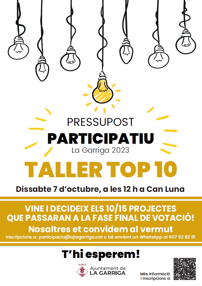 Taller Top 10! Pressupost Participatiu la Garriga