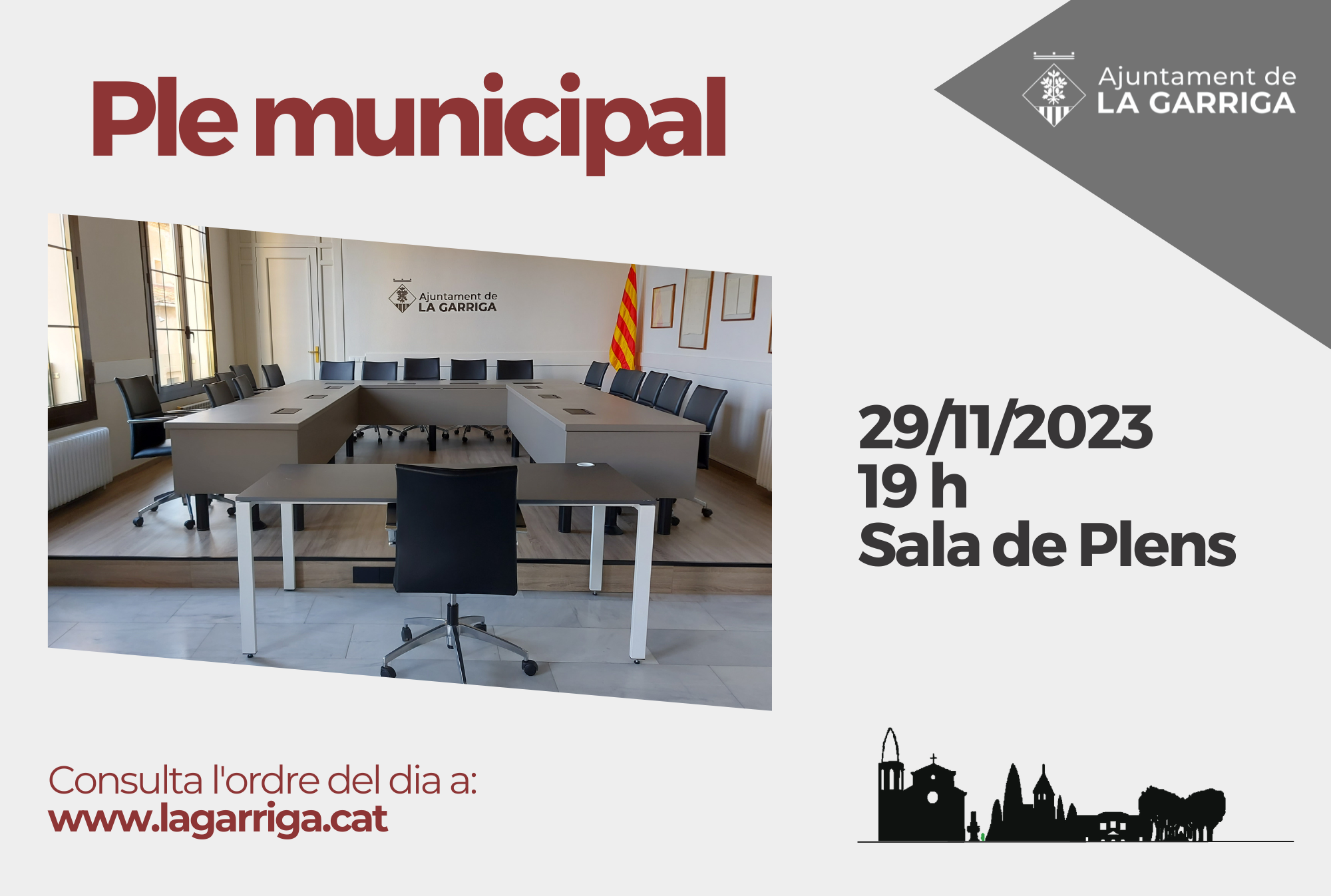 El pressupost municipal, al ple de novembre