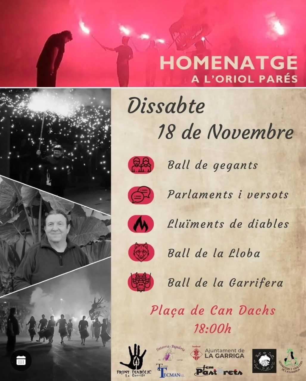 El Front Diabòlic ret homenatge a Oriol Parés