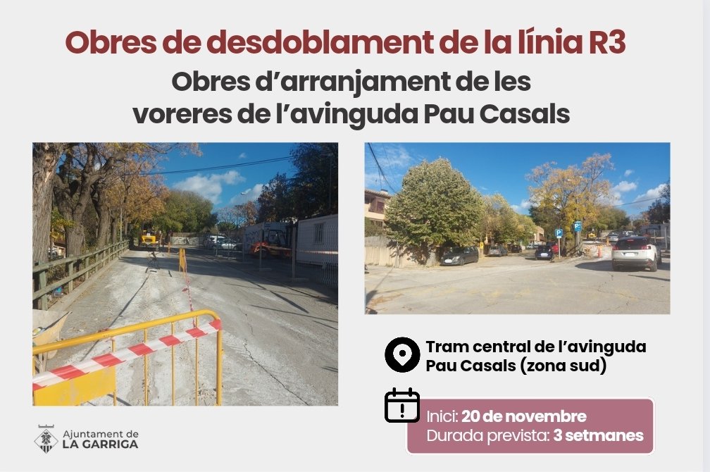 Es renoven les voreres de l'avinguda Pau Casals