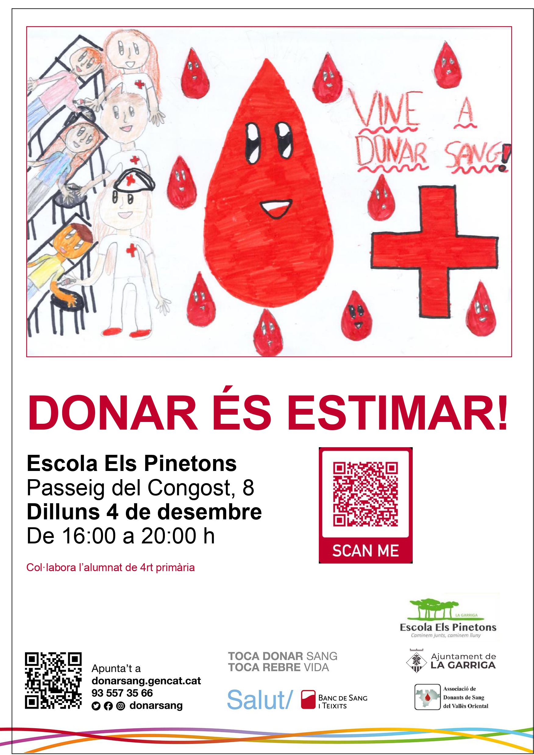 Campanya de donació de sang a l'Escola Els Pinetons la Garriga