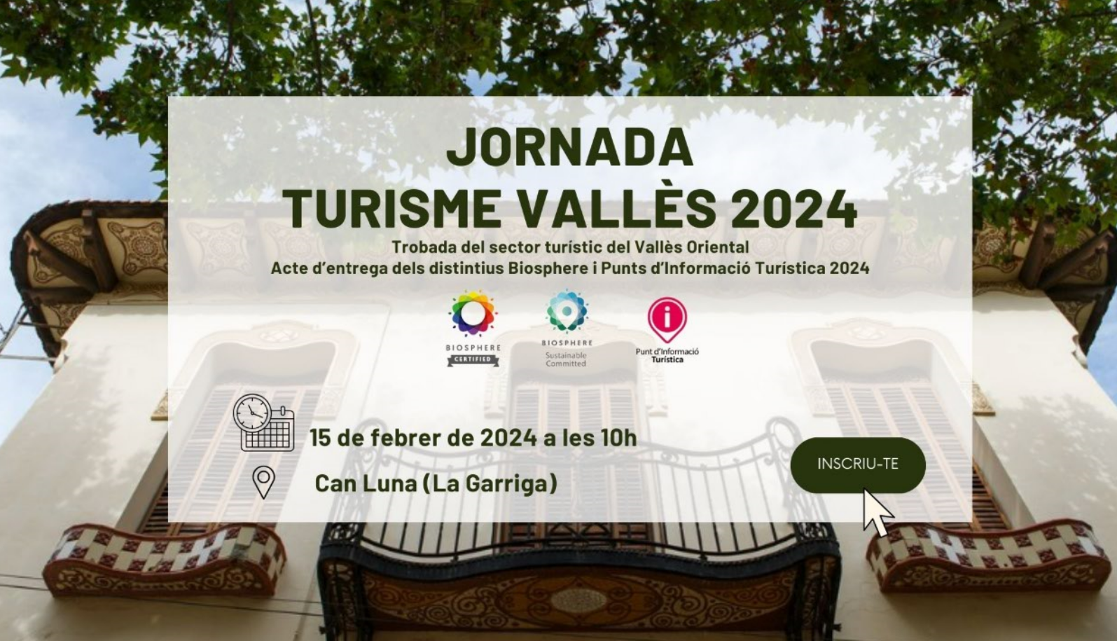 Jornada Turisme Vallès a Can Luna la Garriga segell Biosphere Centre de Visitants