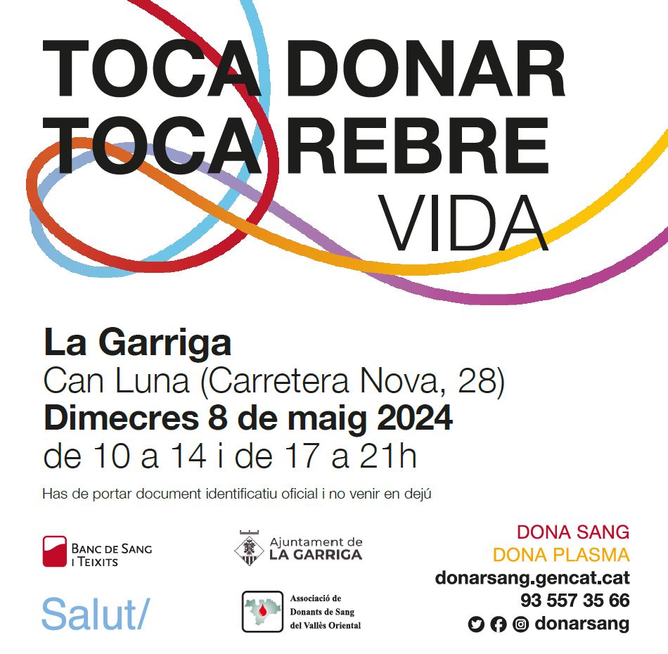 Vine a donar sang!