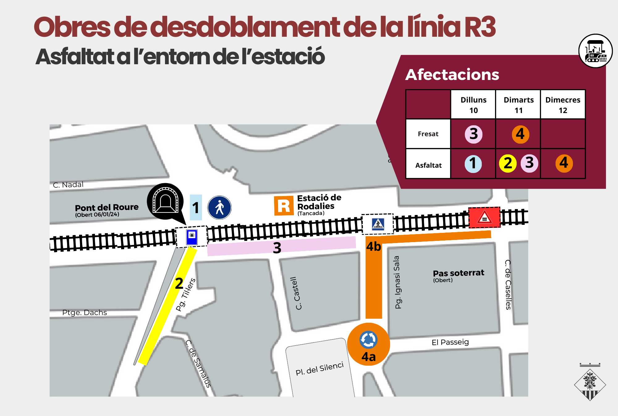 Asfaltats d'ADIF al voltant de l'estació