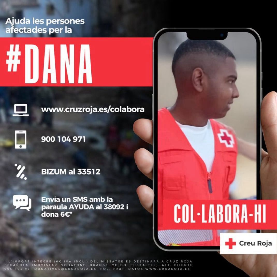 Ajuda a les persones afectades per la Dana