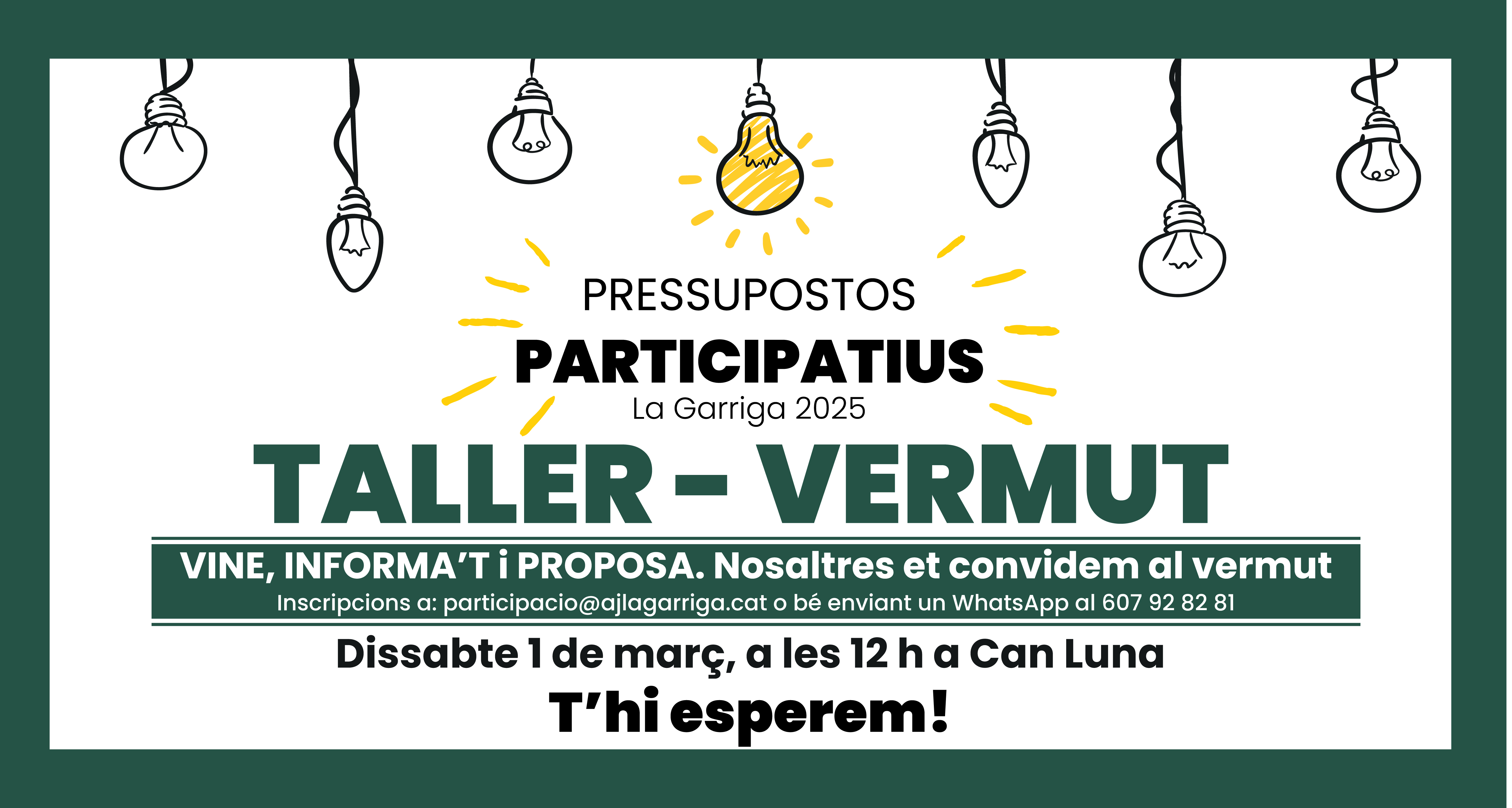 Taller i vermut del Pressupost Participatiu 2025