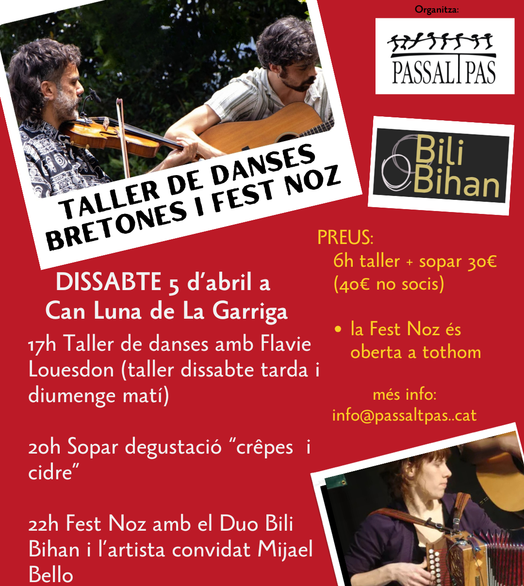 Taller de danses bretones i Fest Noz