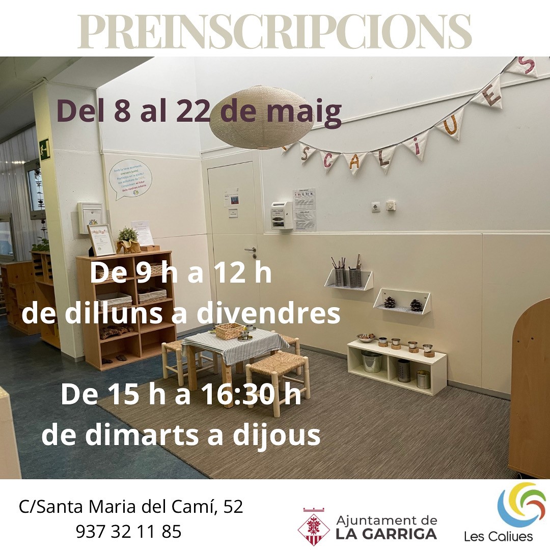 Preinscripcions a l'Escola Bressol Municipal