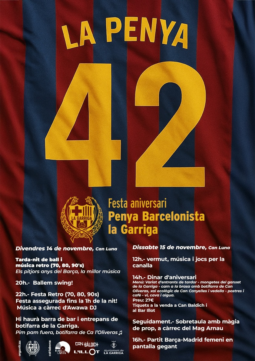 Celebrem els 42 anys de la Penya! Celebrem els 42 anys de la Penya!