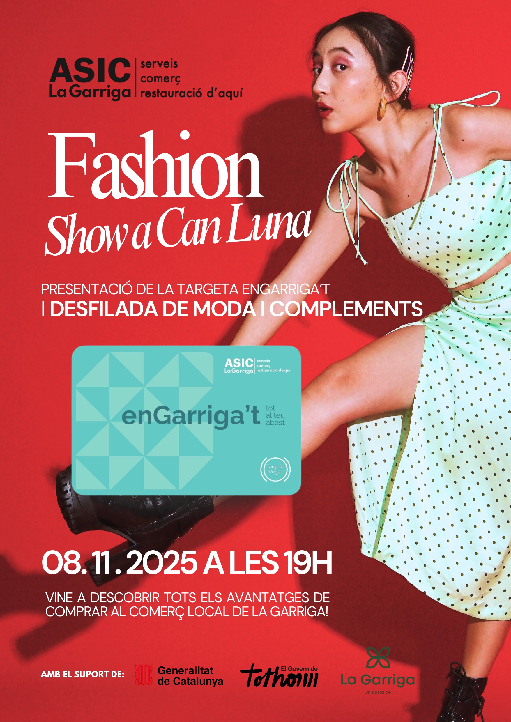 Desfilada de moda i presentació de la targeta enGarriga't!