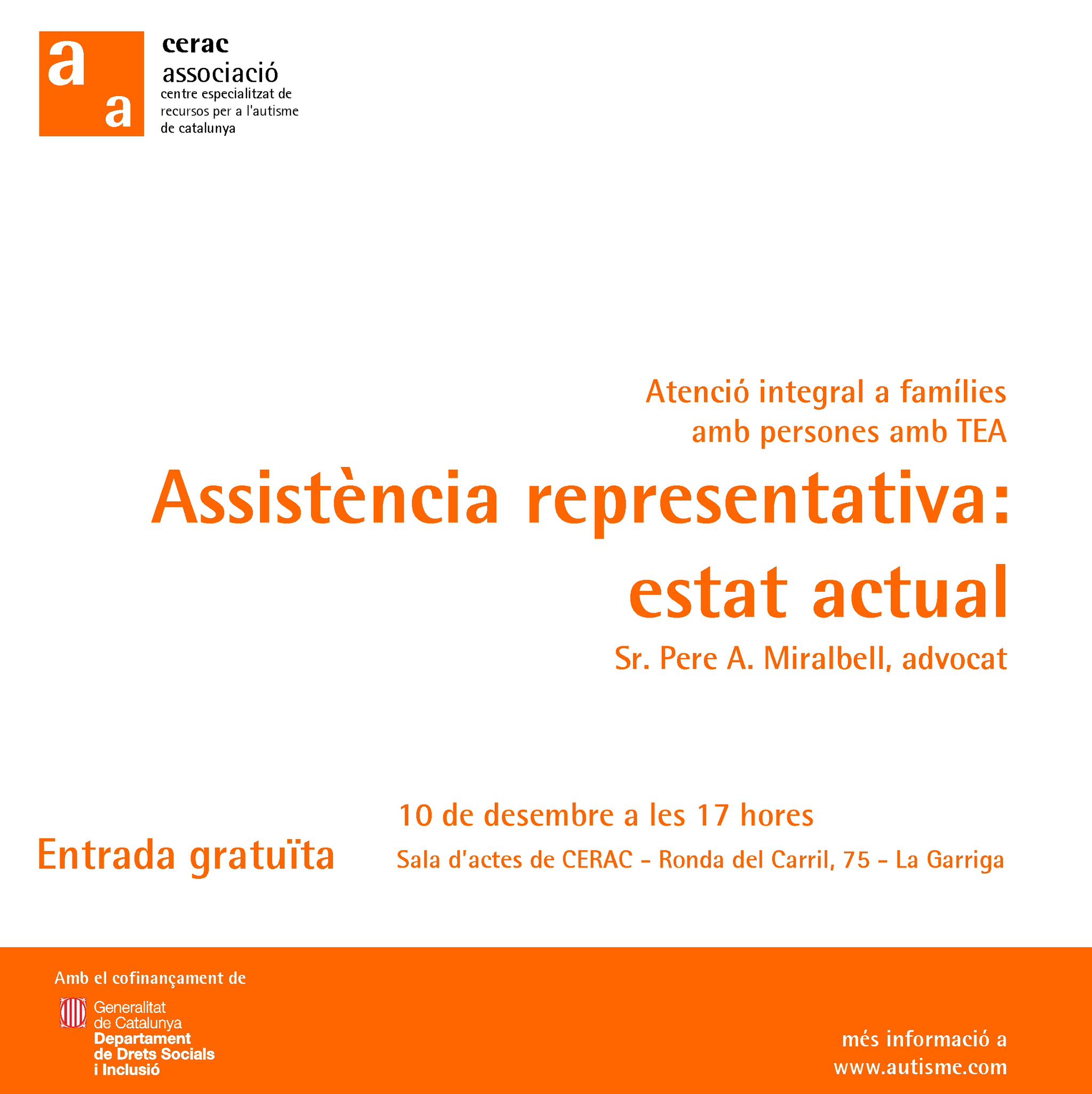 Xerrada: Assistència representativa: estat actual