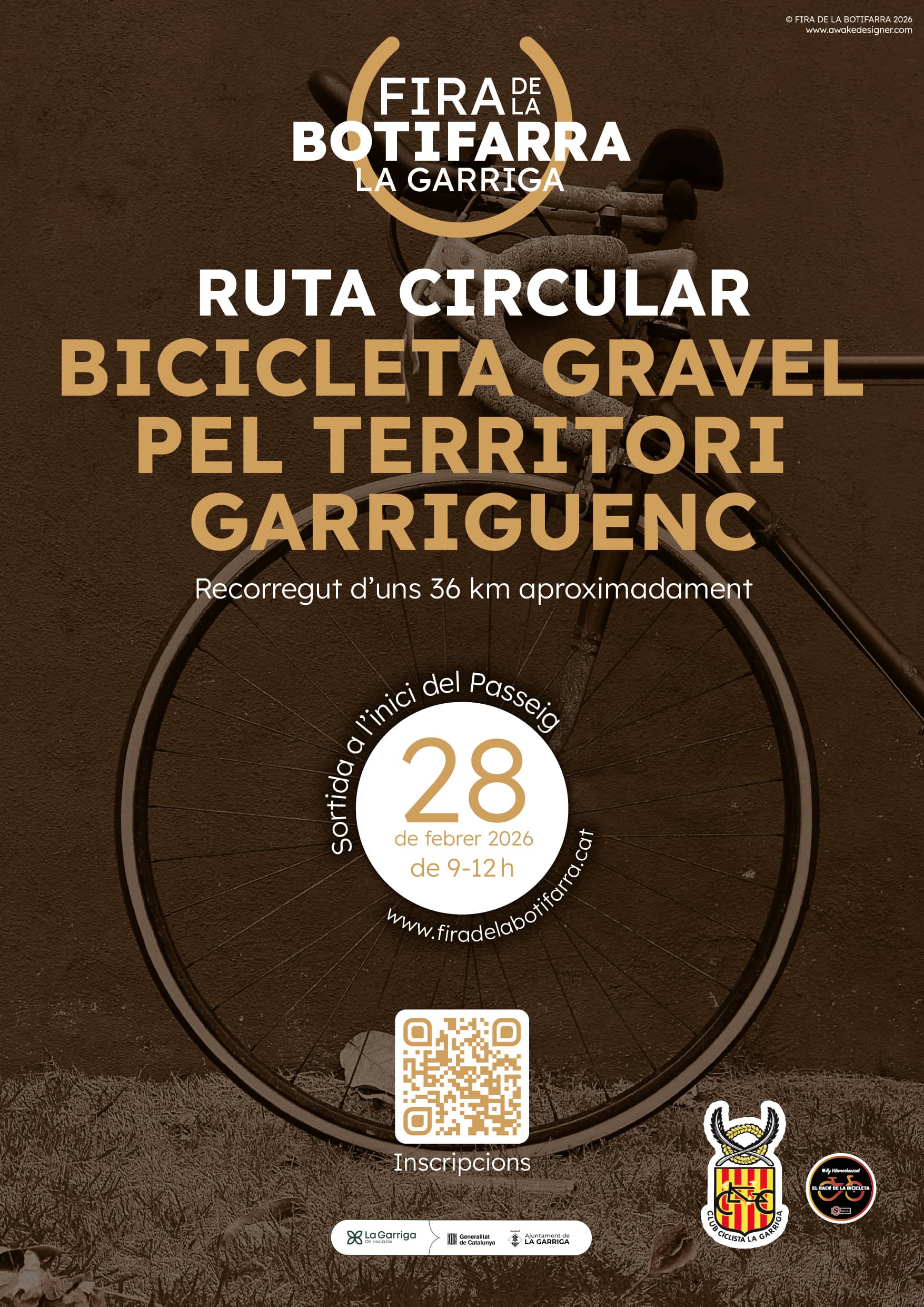 Ruta circular en bicicleta gravel pel territori garriguenc