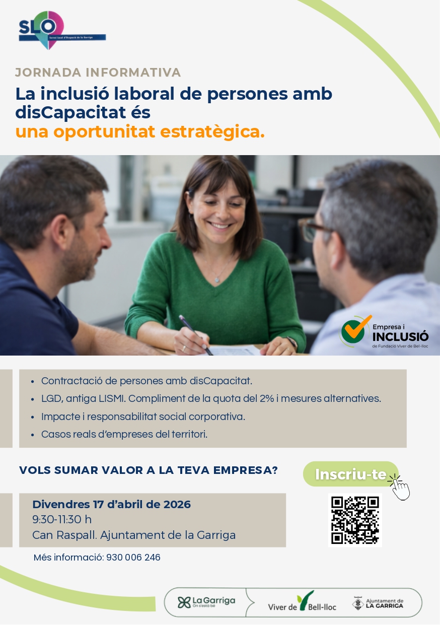 La inclusi&oacute; laboral de les persones amb disCapacitat &eacute;s una oportunitat estrat&egrave;gica