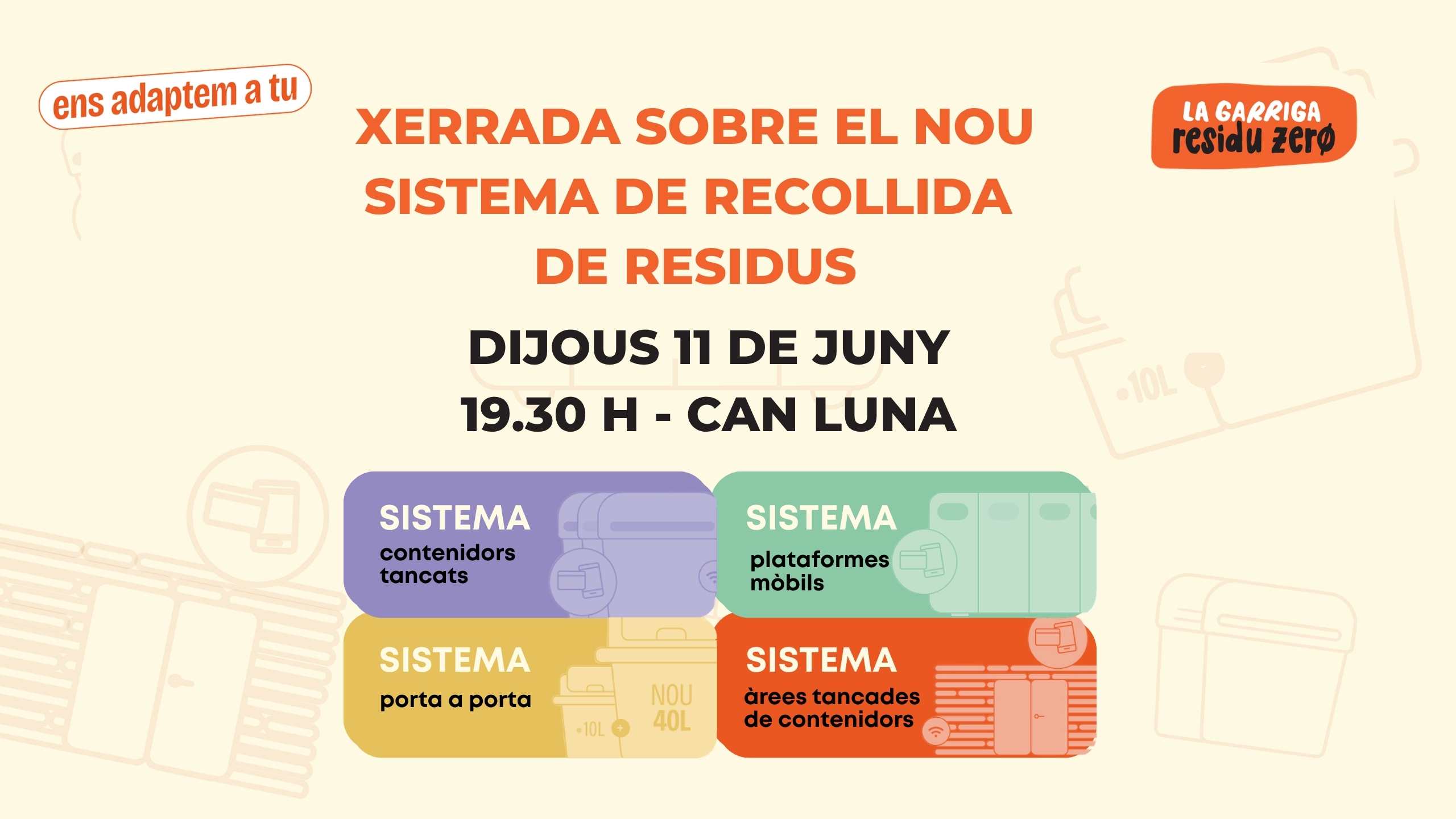Xerrada sobre el nou model de recollida de residus