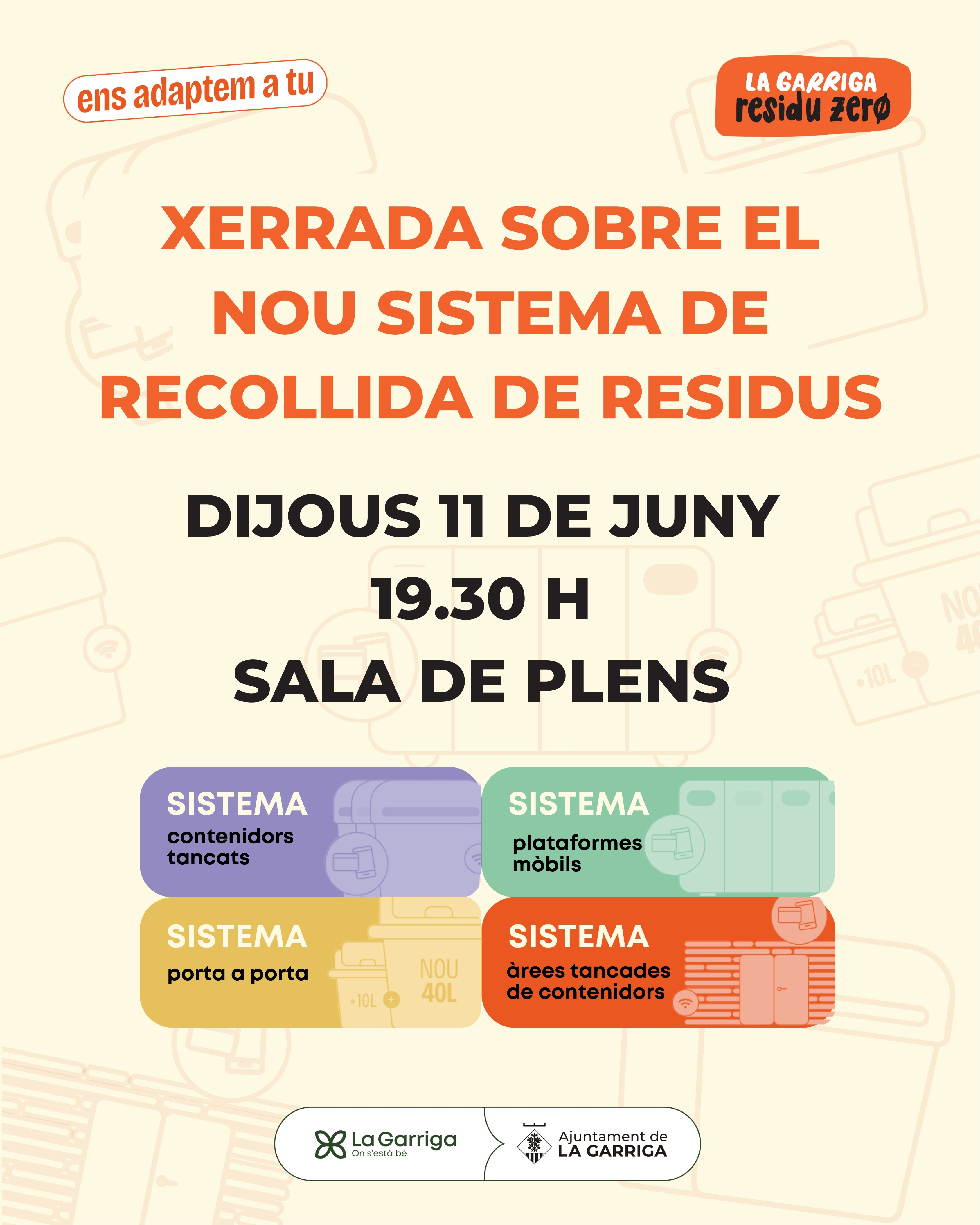 Xerrada sobre el nou model de recollida de residus