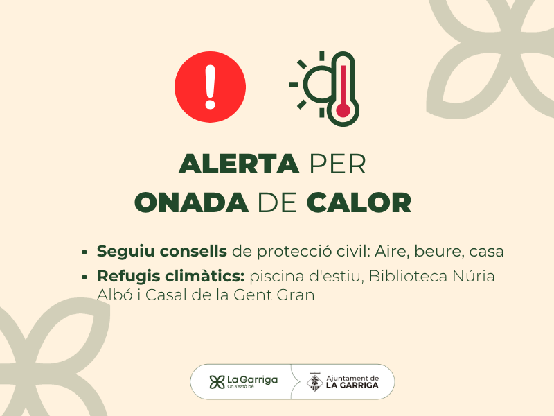 Consells davant onades de calor