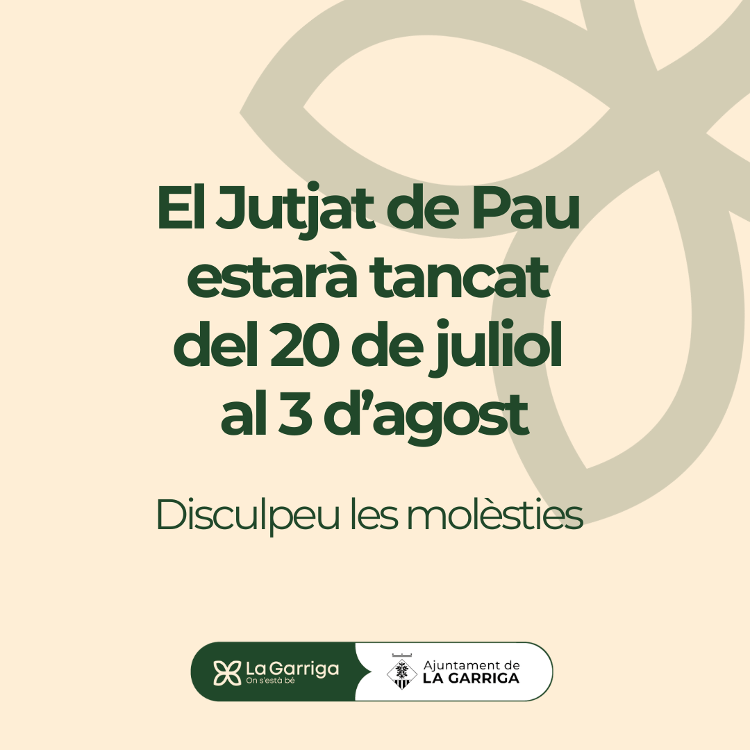 Jutjat de Pau tancat