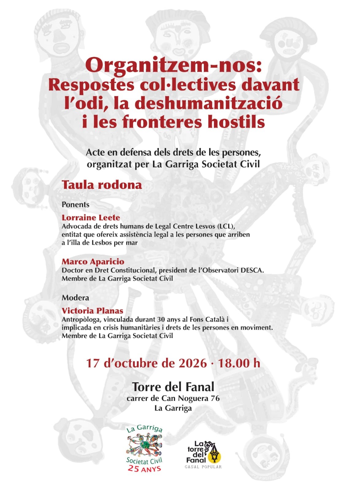 Organitzem-nos: Respostes col.lectives davant l'odi, la deshumanització i les fronteres hostils
