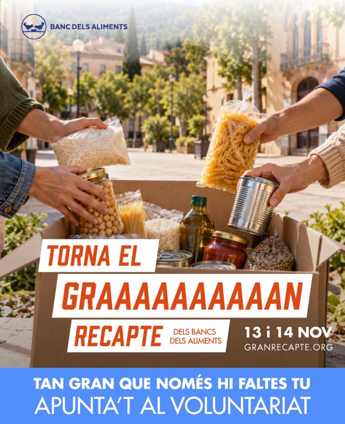 Apunta't com a voluntariat pel Gran Recapte!