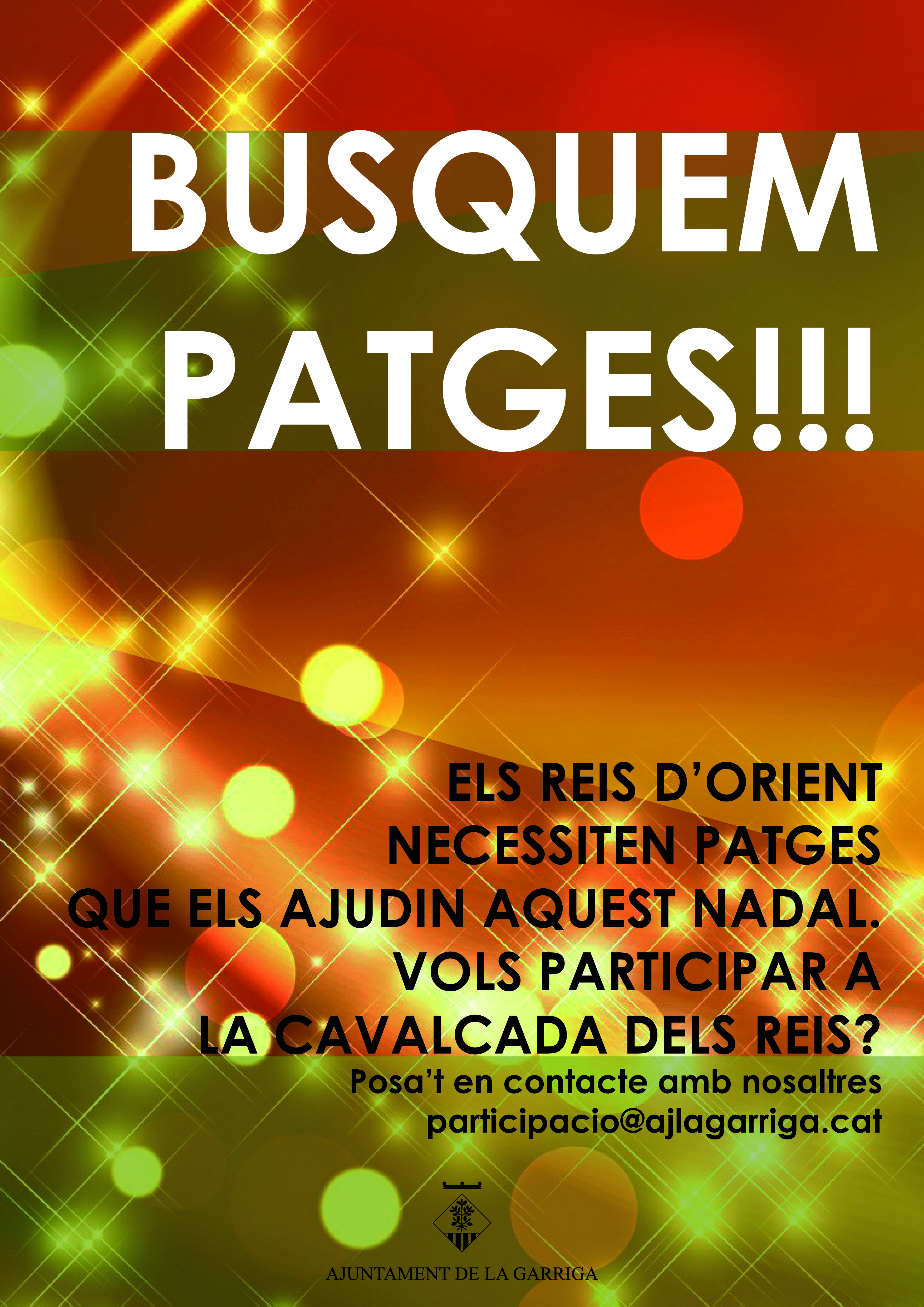 Els Reis d'Orient busquen patges 