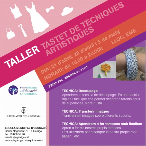 Taller sobre tècniques artístiques